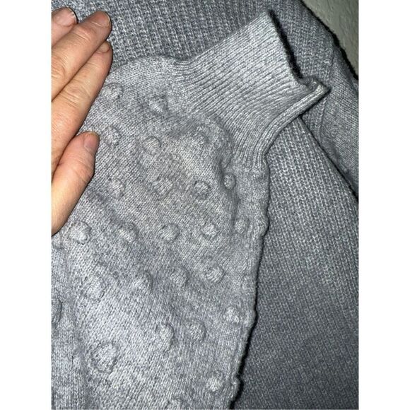 Cece Womens Gray Textured Long Sleeve Round Neck Sweater - Picture 8 of 14